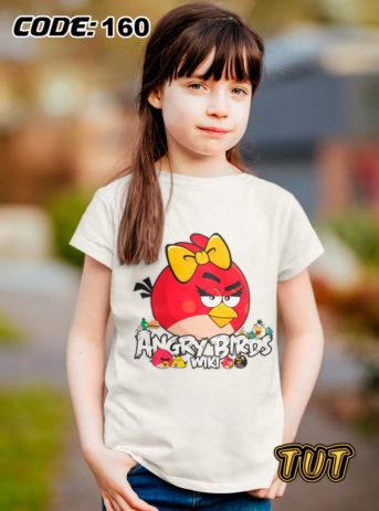 TUT-Round-Cotton-T-Shirt-Short-Sleeve-Kids-Off-White-T2RTK14OW00160-Printed-Angry-Birds-WIKI-Model