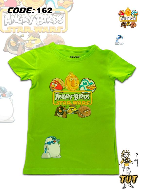 TUT-Round-Cotton-T-Shirt-Short-Sleeve-Kids-Phosphoric-Green-T2RTK00PG00162-Angry-Birds-Star-Wars