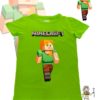 TUT-Round-Cotton-T-Shirt-Short-Sleeve-Kids-Phosphoric-Green-T2RTK00PG00165-Printed-Minecraft-Alex