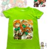 TUT-Round-Cotton-T-Shirt-Short-Sleeve-Kids-Phosphoric-Green-T2RTK00PG00169-Printed-Alex-Graffiti-Minecraf