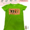TUT-Round-Cotton-T-Shirt-Short-Sleeve-Kids-Phosphoric-Green-T2RTK00PG00176-Printed-Black-Pink-Little-Girls