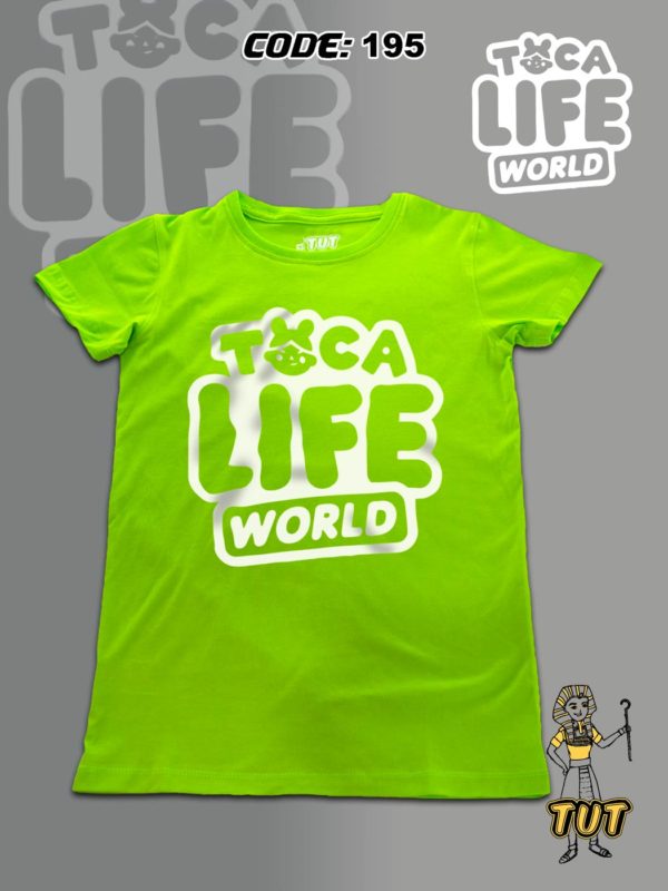 TUT-Round-Cotton-T-Shirt-Short-Sleeve-Kids-Phosphoric-Green-T2RTK00PG00195-TOCA-LIFE-WORLD