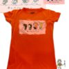 TUT-Round-Cotton-T-Shirt-Short-Sleeve-Kids-Phosphoric-Orange-T2RTK00PO00176-Printed-Black-Pink-Little-Girls
