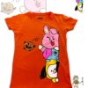 TUT-Round-Cotton-T-Shirt-Short-Sleeve-Kids-Phosphoric-Orange-T2RTK00PO00193-Printed-BT21-Cooky-Shooky-Mang-CHIMMY