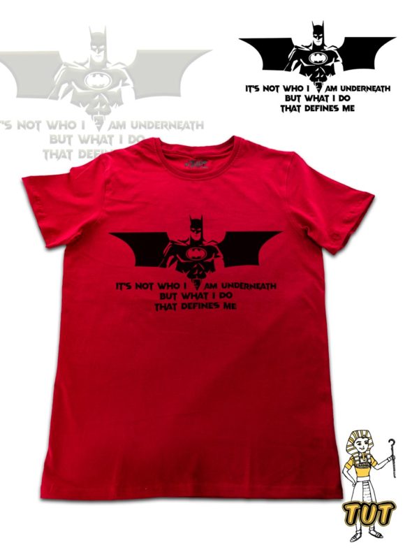 TUT-Slim-Fit-Cotton-Round-T-Shirt-Short-Sleeve-Men-Mustard-Red-T2RTM00RD00133-Printed-Batman-What-I-do-that-defines-me
