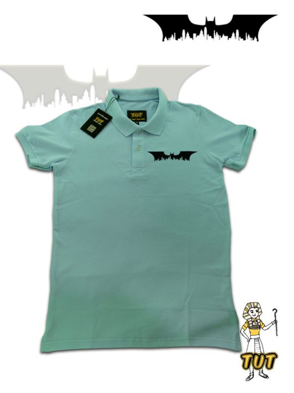 TUT-Slim-Fit-Polo-T-Shirt-Short-Sleeve-Men-Blue-Aqua-T2PLM00AQ00138-Printed-Batman