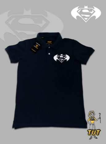 TUT-Slim-Fit-Polo-T-Shirt-Short-Sleeve-Men-Blue-Black-T2PLM00BB00132-Printed-Batman-Superman