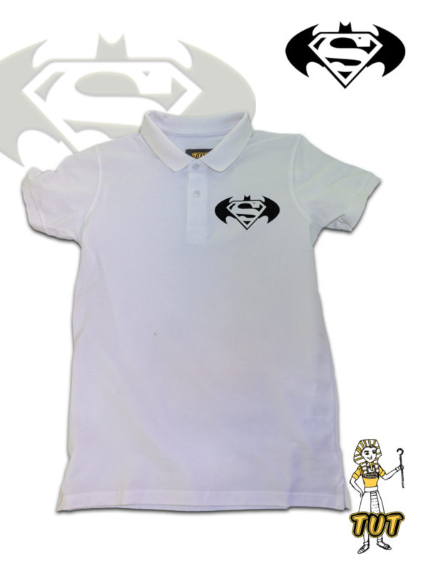 TUT-Slim-Fit-Polo-T-Shirt-Short-Sleeve-Men-White-T2PLM00WT00132-Printed-Batman-Superman