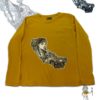TUT-Slim-Fit-Round-Cotton-T-Shirt-Long-Sleeve-Women-Mustard-Yellow-T2RTW00MY00097-Printed-Horror-Chicano-Girl-with-lowrider-car