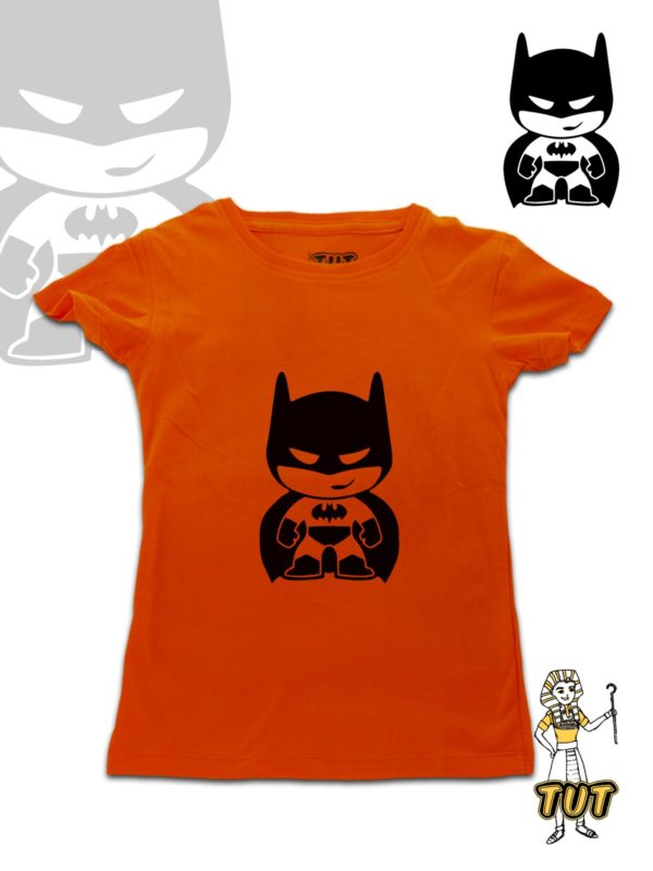 TUT-Slim-Fit-Round-Cotton-T-Shirt-Short-Sleeve-Kids-04-06-08-Blue-Orange-T2RTK06PO00130-Front-printed-Batman-Bab