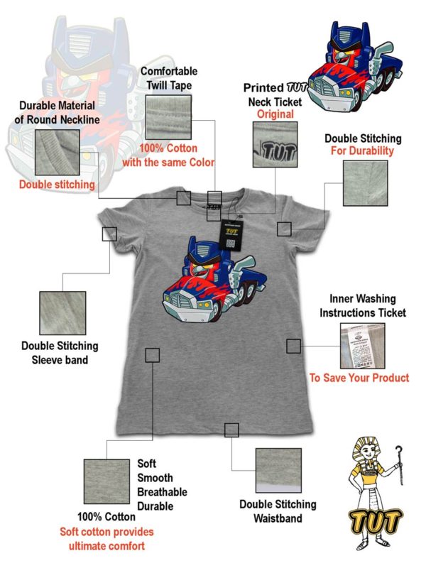 TUT-Slim-Fit-Round-Cotton-T-Shirt-Short-Sleeve-Kids-Gray-T2RTK00GR00157-Printed-Autobirds-Specifications