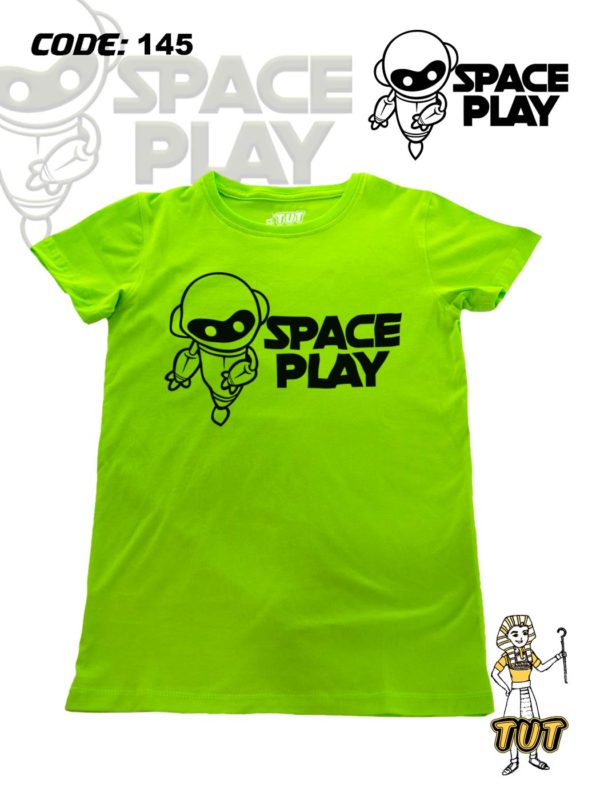 TUT-Slim-Fit-Round-Cotton-T-Shirt-Short-Sleeve-Kids-Off-White-T2RTK00OW00145-Printed-Space-Play-Models