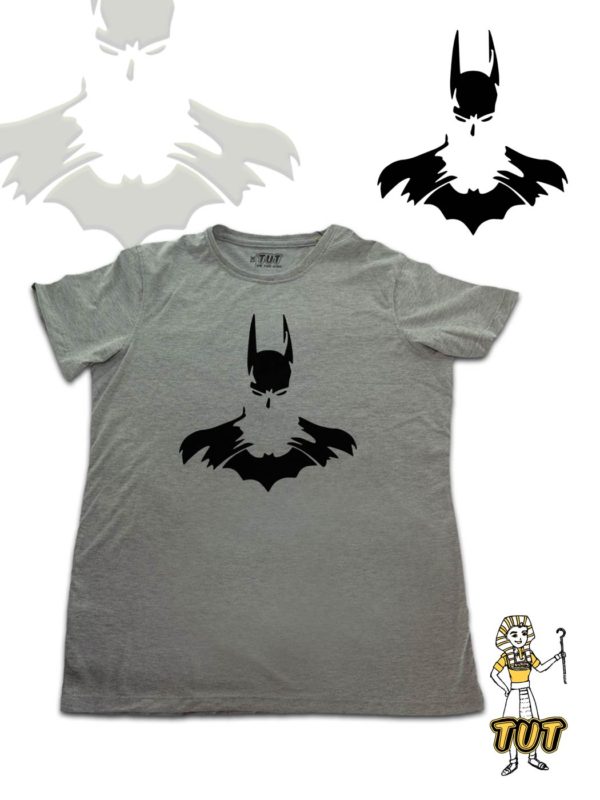 TUT-Slim-Fit-Round-Cotton-T-Shirt-Short-Sleeve-Men-Gray-T2RTM00GR00139-Printed-Batman-Beyond-Gotham