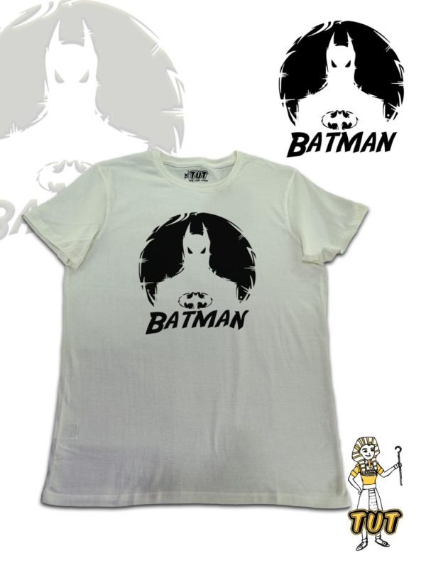 TUT-Slim-Fit-Round-Cotton-T-Shirt-Short-Sleeve-Men-Off-White-T2RTM00OW00135-Printed-Batman-Art