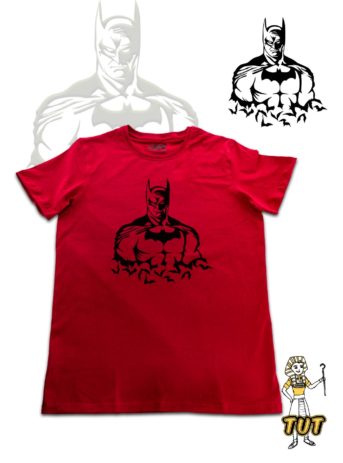 TUT-Slim-Fit-Round-Cotton-T-Shirt-Short-Sleeve-Men-Red-T2RTM00RD00128-Front-Printed-Darknight-Batman