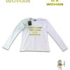 TUT-Slim-Fit-Round-T-Shirt-Long-Sleeve-Women-Off-White-T2RLW00OW00092-Printed-Quotations-The-king-is-Woman