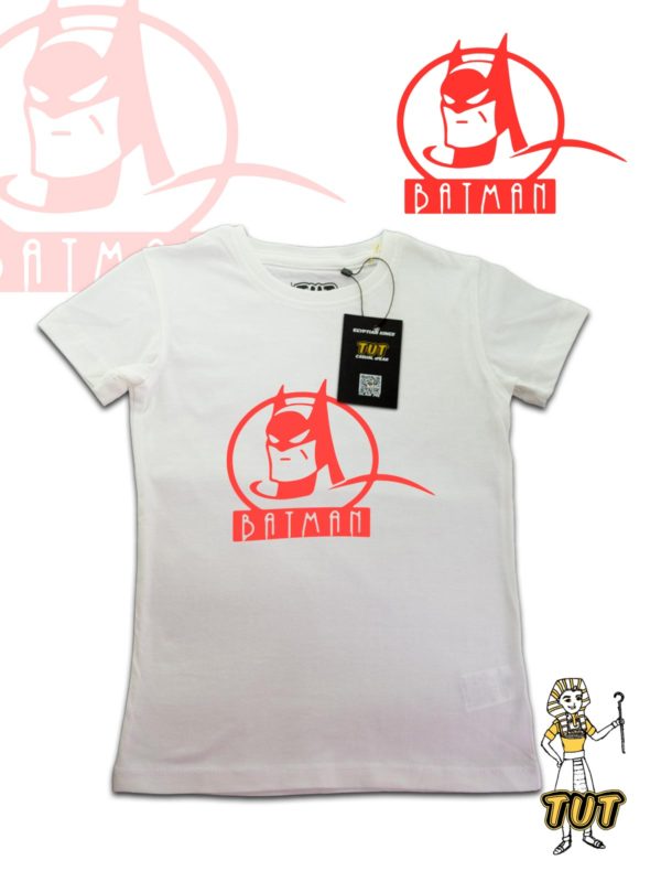 TUT-Slim-Fit-Round-T-Shirt-Short-Sleeve-Kids-04-06-08-Off-White-T2RTK06OW00129-Front-Printed-Batman