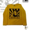 TUT-Slim-Fit-Round-Cotton-T-Shirt-Long-Sleeve-Women-Mustard-Yellow-T2RLW00MY00142-Printed-I-Dont-Really-Care