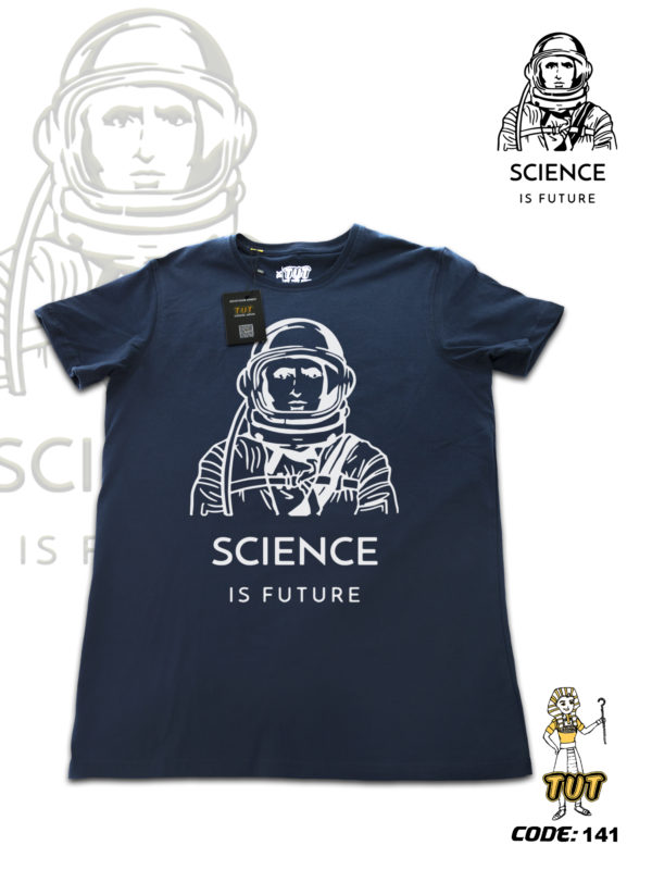 TUT-Slim-Fit-Round-Cotton-T-Shirt-Short-Sleeve-Men-Blue-Black-T2RTM00BB00141-Printed-White-Space-Science-is-future