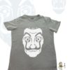TUT-Slim-Fit-Round-Cotton-T-Shirt-Short-Sleeve-Men-Gray-T2RTM0GR00149-Printed-White-Salvador-Dali-Mask