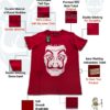 TUT-Slim-Fit-Round-Cotton-T-Shirt-Short-Sleeve-Men-Red-T2RTM0RD00149-Printed-White-Salvador-Dali-Mask-Specs