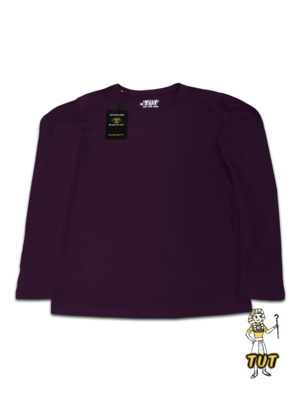 TUT-Slim-Fit-Round-T-Shirt-Long-Sleeve-Women-Dark-Purple-T2RLW00DP00000-Front