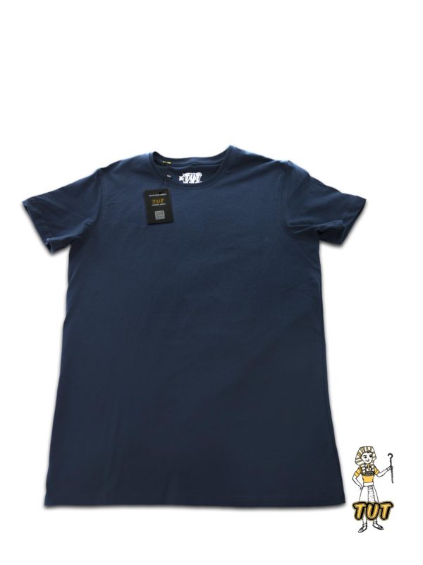 TUT-Slim-Fit-Round-T-Shirt-Short-Sleeve-Men-Blue-Black-T2RTM00BB00000-Front
