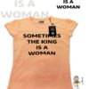 TUT-Slim-Fit-Round-T-Shirt-Short-Sleeve-Women-Pale-Blush-T2RTW00PB00092-Printed-Quotations-The-king-is-Woman