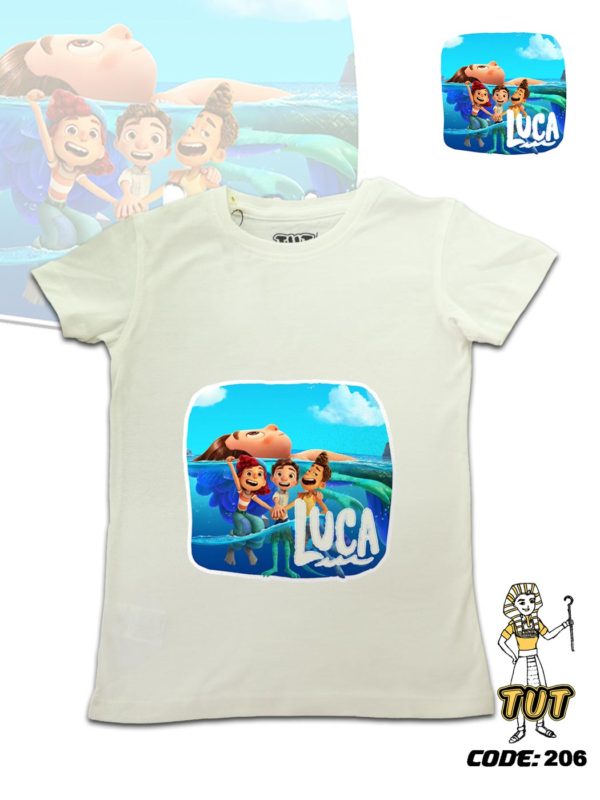 TUT-Round-Cotton-T-Shirt-Short-Sleeve-Kids-06-Off-White-T2RTK06OW00206-Printed-Cartoon-Luca