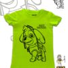 TUT-Round-Cotton-T-Shirt-Short-Sleeve-Kids-06-Phosphoric-Green-T2RTK06PG00199-Printed-Black-Cartoon-PAW-Patrol-Skye