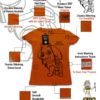 TUT-Round-Cotton-T-Shirt-Short-Sleeve-Kids-06-Phosphoric-Orange-T2RTK06PO00199-Printed-Black-Cartoon-PAW-Patrol-Skye-Specs