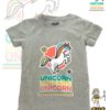 TUT-Round-Cotton-T-Shirt-Short-Sleeve-Kids-Gray-T2RTK06GR00204-Printed-Cartoon-Unicorn