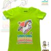 TUT-Round-Cotton-T-Shirt-Short-Sleeve-Kids-Phosphoric-Green-T2RTK06PG00204-Printed-Cartoon-Unicorn