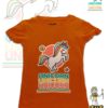 TUT-Round-Cotton-T-Shirt-Short-Sleeve-Kids-Phosphoric-Orange-T2RTK06PO00203-Printed-Cartoon-Unicorn