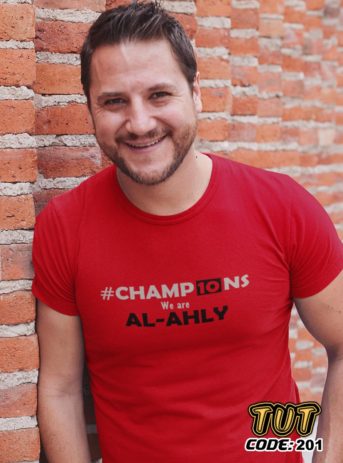 TUT-Slim-Fit-Round-Cotton-T-Shirt-Short-Sleeve-Men-Red-T2RTM00RD00201-Printed-Black-White-Sports-Champ10ns-We-are-AL-AHLY-Mode
