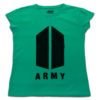 TUT-Slim-Fit-Round-Cotton-T-Shirt-Short-Sleeve-Women-Aquamarine-T2RTW00AM00188-Printed-Music-BTS-Army-Logo