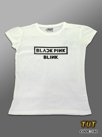 TUT-Slim-Fit-Round-Cotton-T-Shirt-Short-Sleeve-Women-Off-White-T2RTW00OW00180-Printed-Music-Black-Pink-Blink