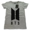 TUT-Round-Cotton-T-Shirt-Short-Sleeve-Kids-12-Gray-T2RTK00GR00186-Printed-Music-BTS-New-Logo