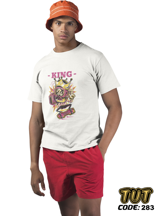 Catch Men Printed T-Shirt With Short Sleeve - White - L: Buy Online at Best  Price in Egypt - Souq is now